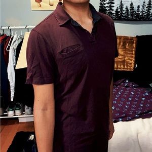 Banana Republic Collared Purple Shirt